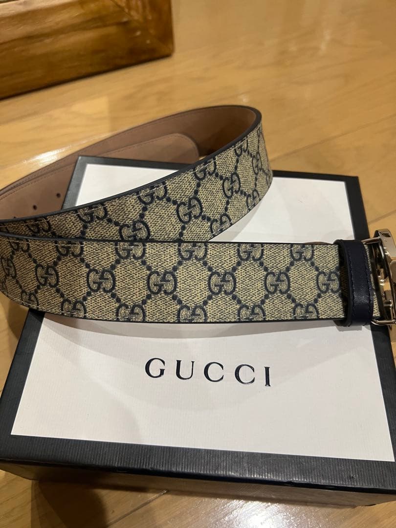 未使用！GUCCI GGパターン ベルト シルバー