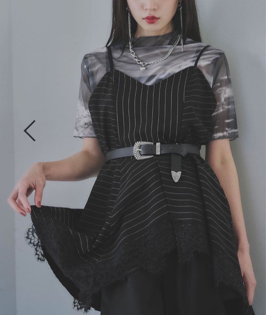 【新品•タグ付】HARE レースドッキングキャミビスチェ ブラック 黒 •完売品