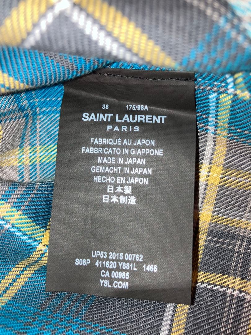 SAINT LAURENT PARIS チェックシャツ