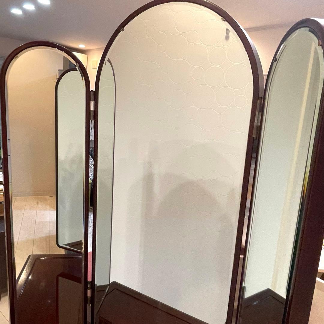 【フランスミラー】三面鏡ドレッサー 化粧台 ドレッサー 鏡台のみ（椅子は別出品）