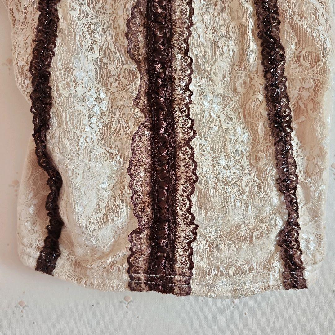 リズリサ　ベロアキャミ　レース　カップ付き　レア