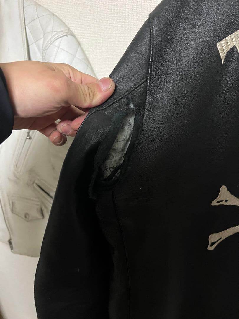 CROWS ライダースジャケット ホワイト 40