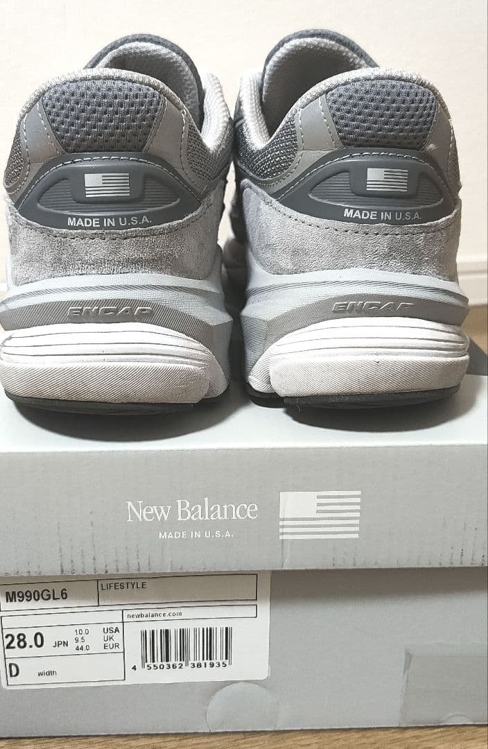 New Balance 990 V6 28cm グレー