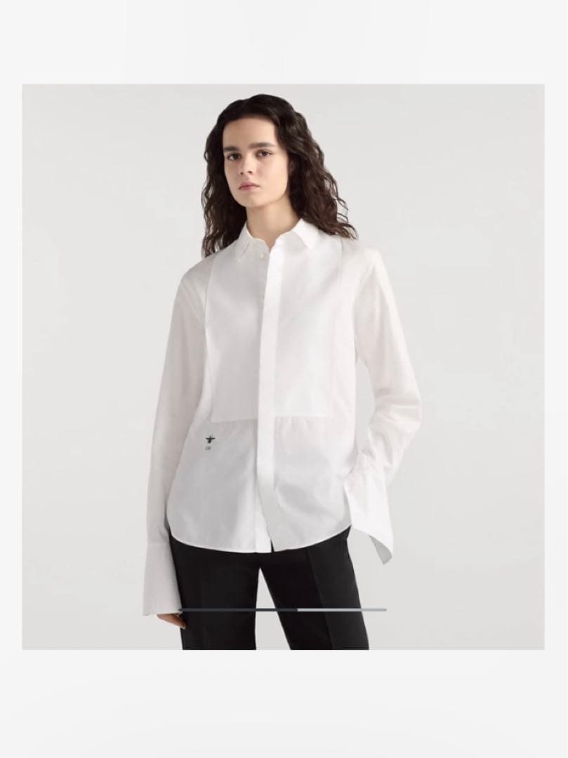 Christian Dior コットンポプリンブラウス