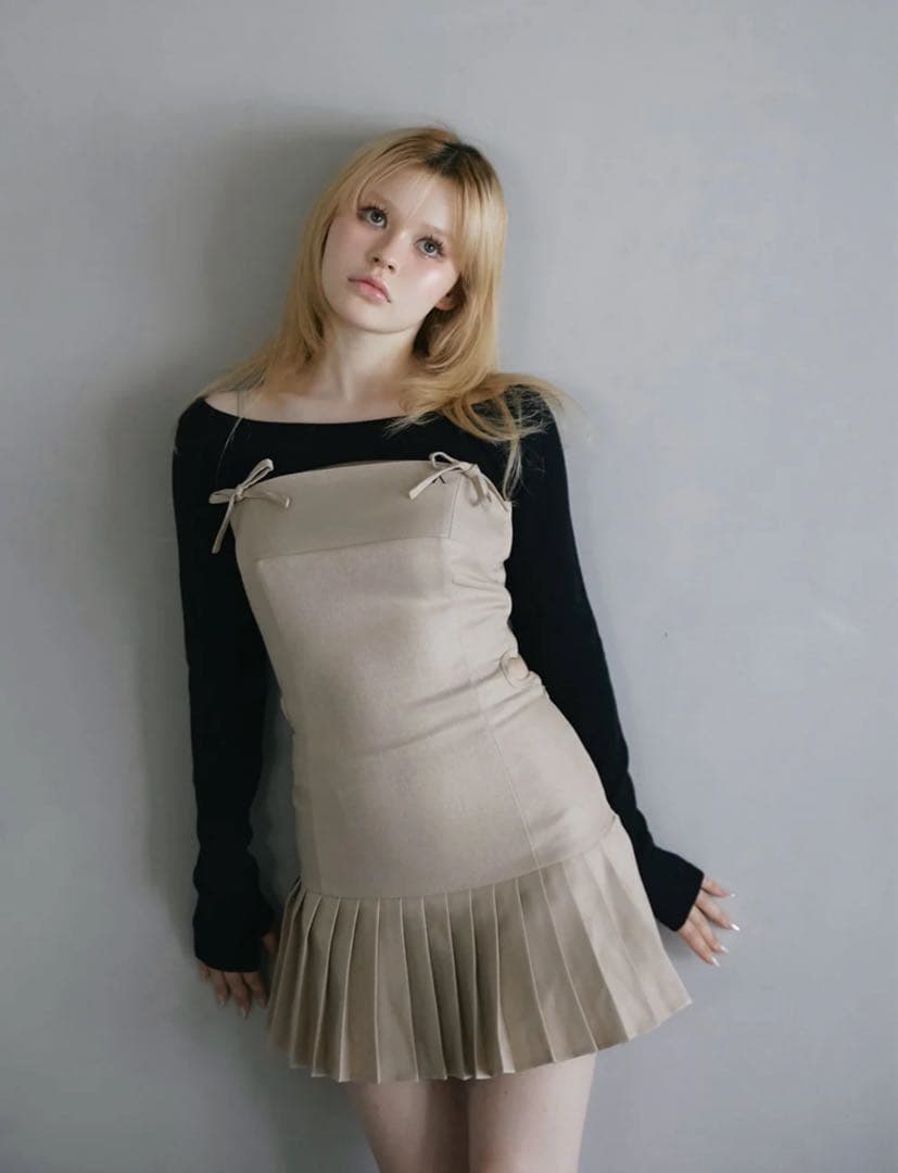 ワンピース ANDMARY Karen knit set mini dress