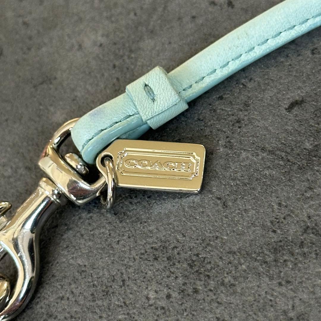 希少✨COACH Turn Lock Legacy Stripe pouch