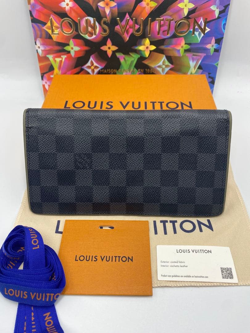美品‼️ 新型　ルイヴィトン 長財布 ポルトフォイユ ブラザ ダミエグラフィット黒