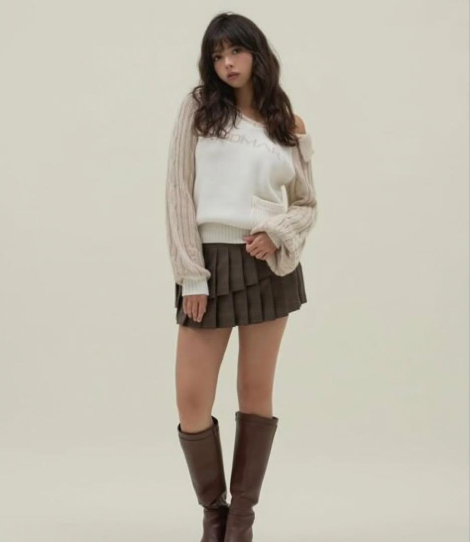 トップス andmary marie knit tops beige