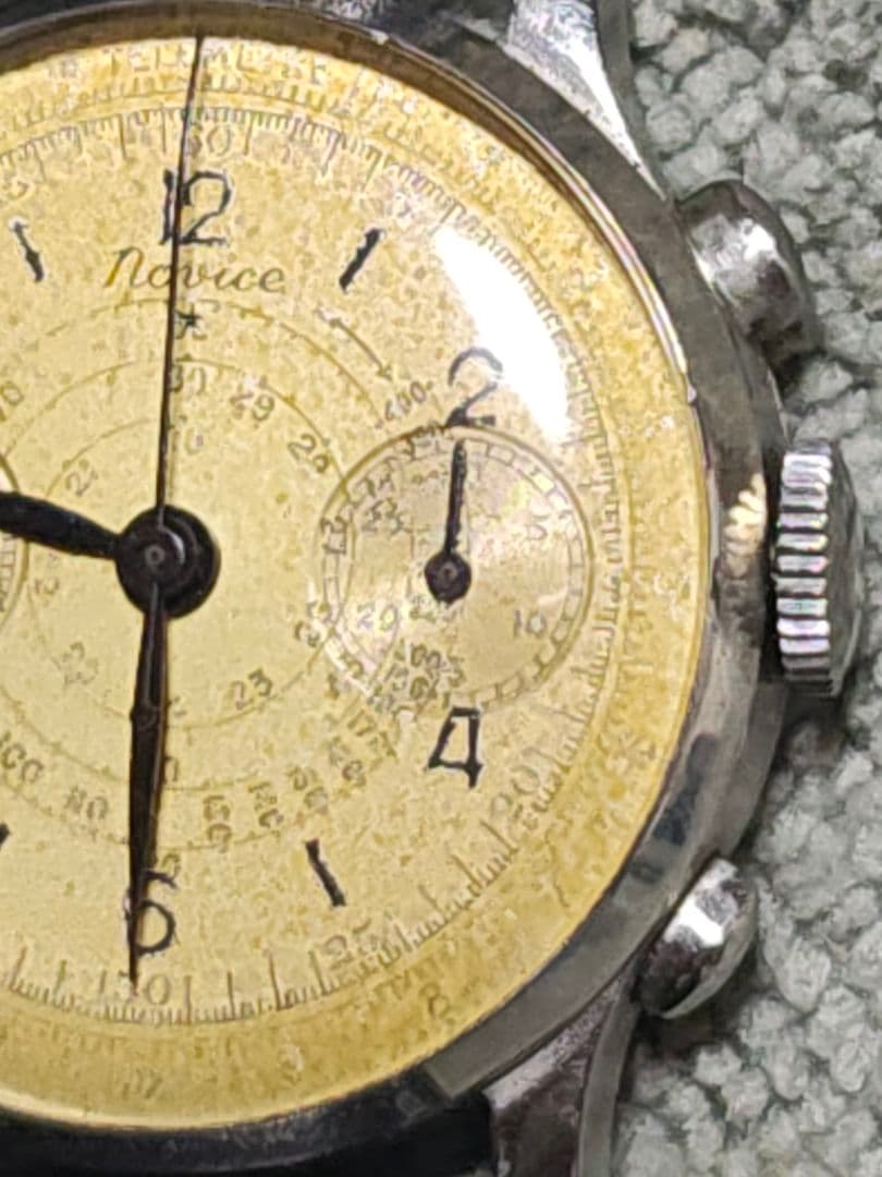 ランデロン　希少コラムホイール式　手巻き クロノグラフ 腕時計