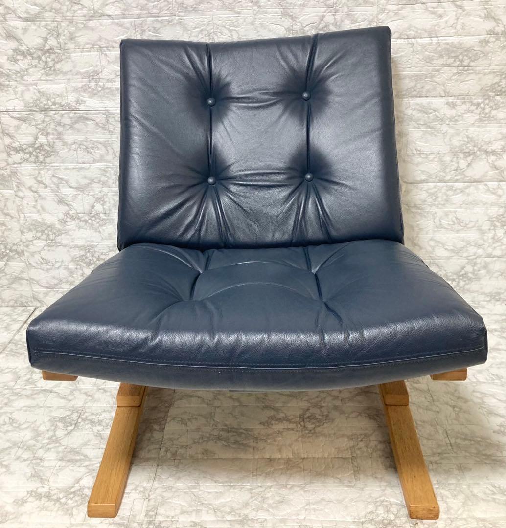 【希少 本革】karimoku domani スカンジナビアン イージーチェア③