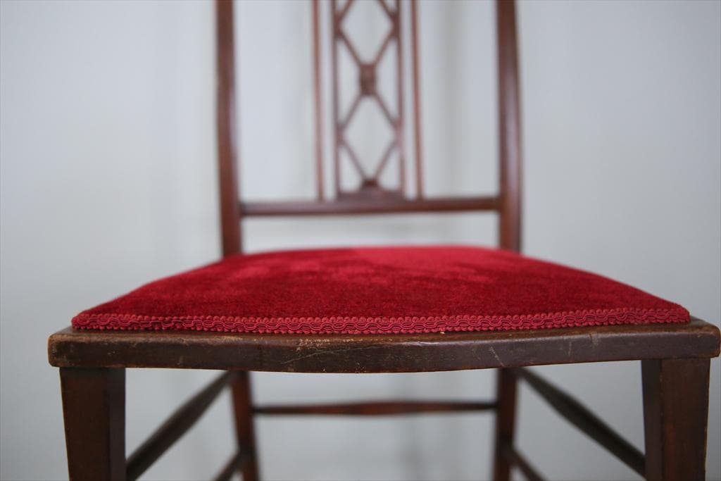 英国アンティーク木製ベッドルームチェア/椅子ダイニングイス/飾り棚88-68-2