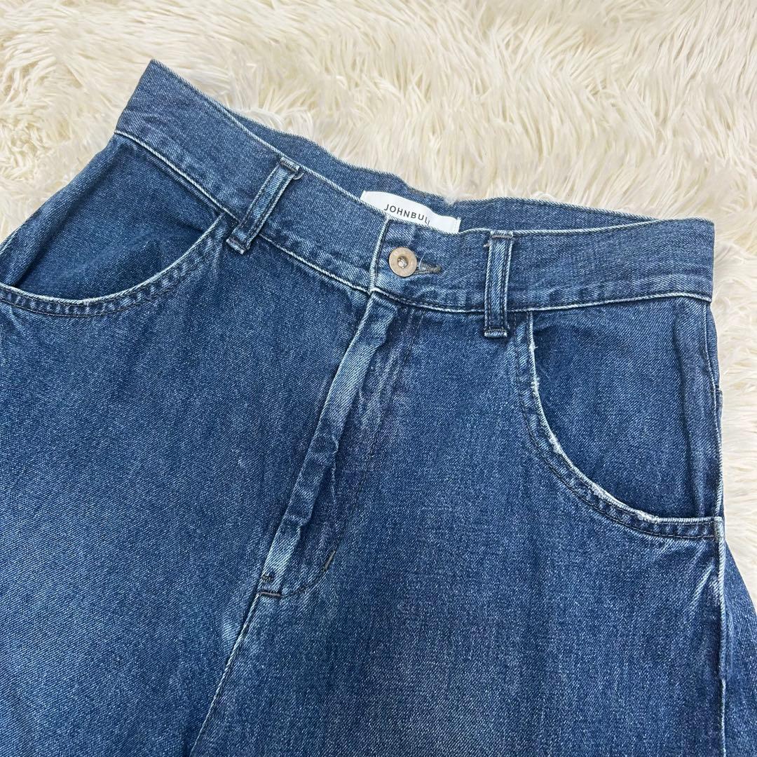 【完売品】Johnbull カーヴィーカーゴデニム　インディゴブルー　M