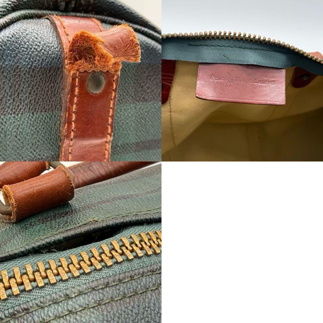 【良品】RalphLauren タータンチェック ボストンバッグ ヴィンテージ