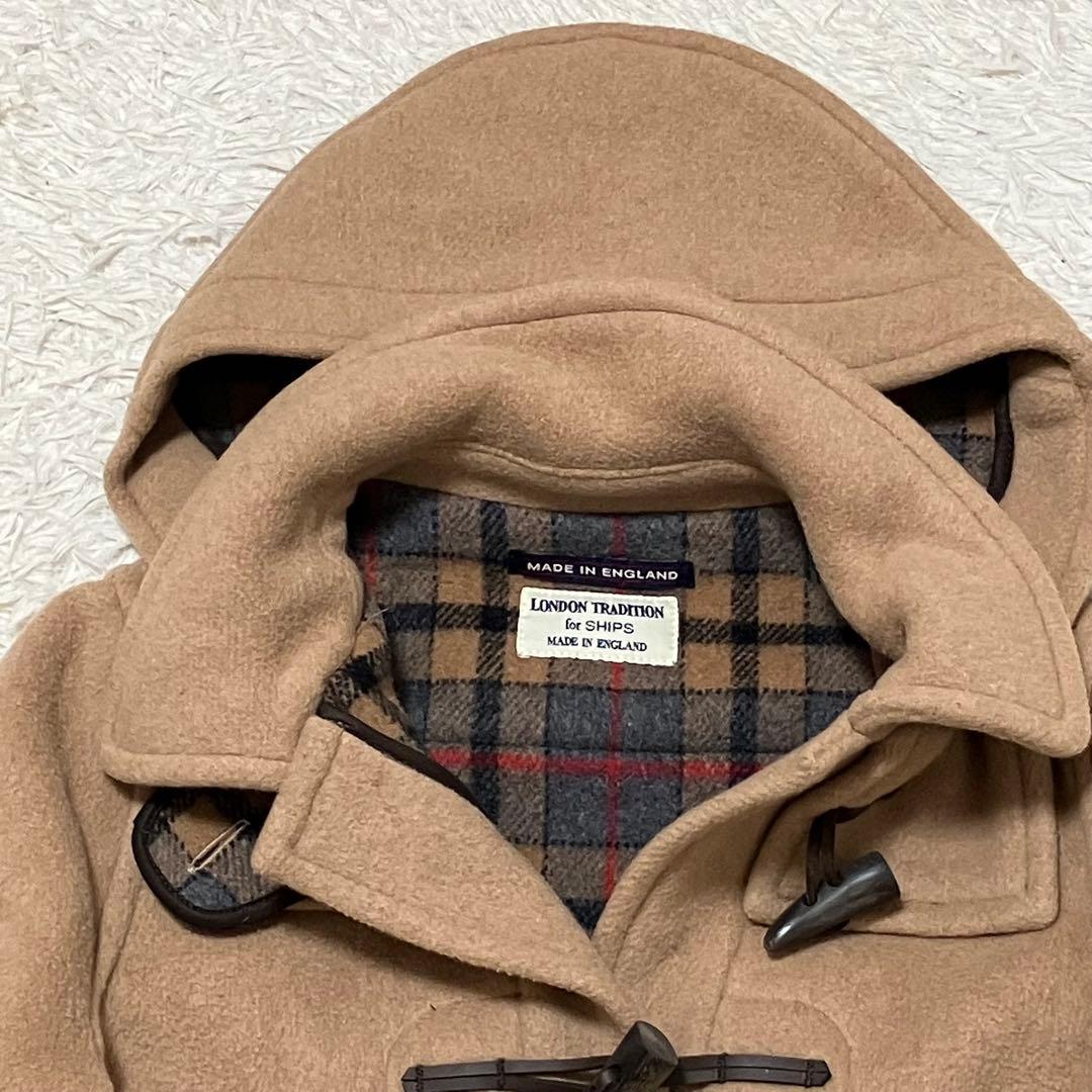 SHIPS ダッフルコート 34 美品 イングランド製 キャメル 上品 シンプル