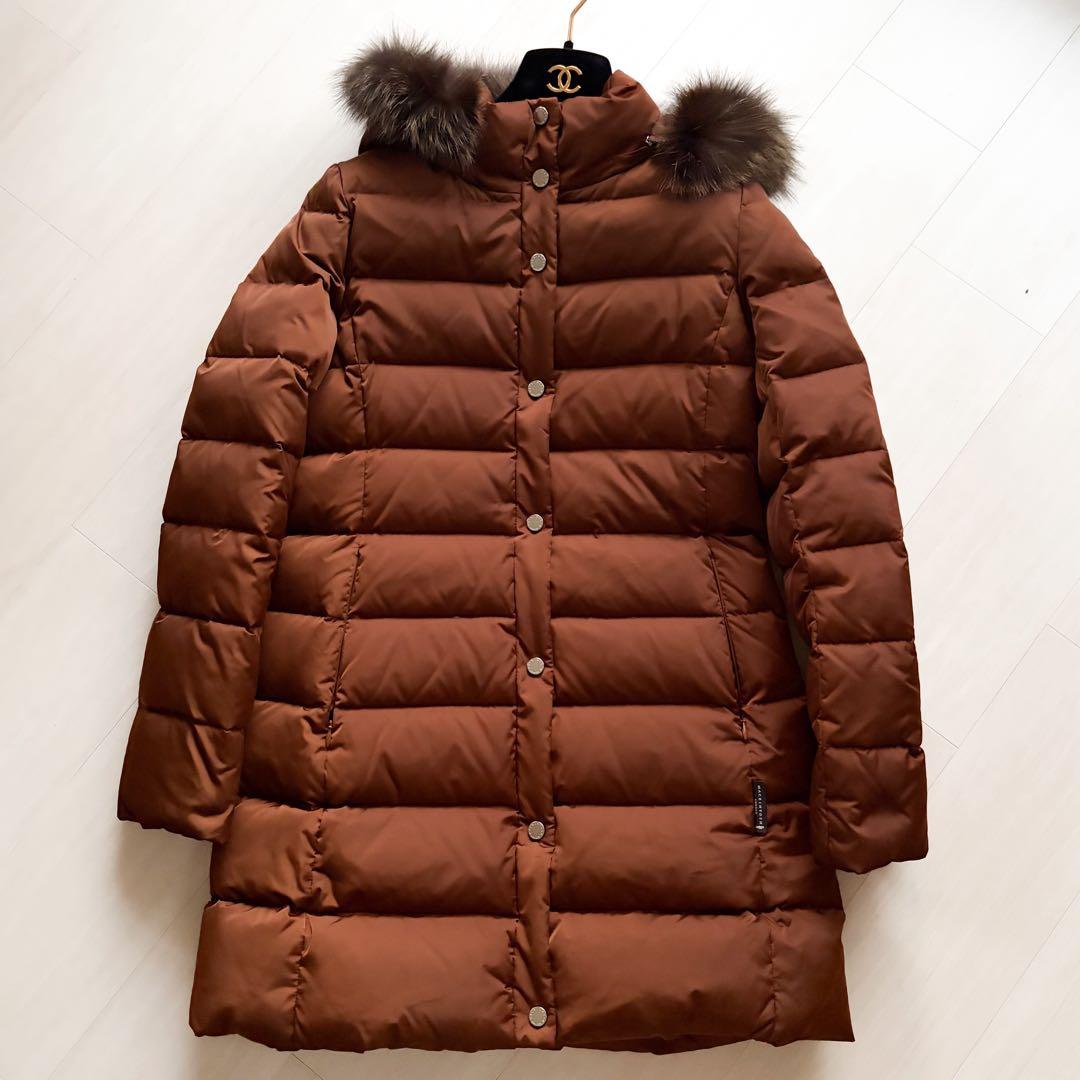 マッキントッシュロンドン 現行 ファーダウンコート ブラウン 36