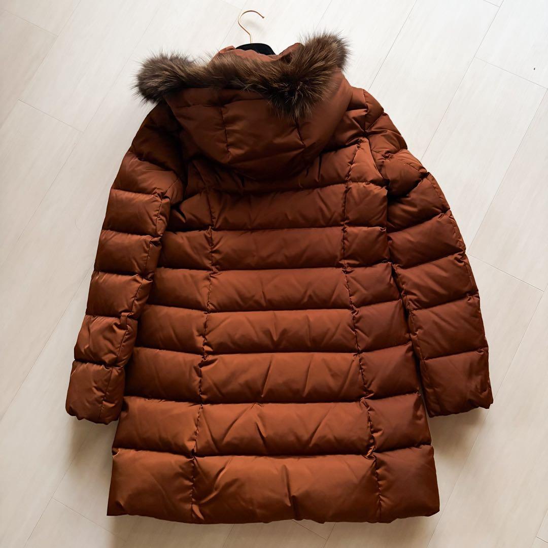 マッキントッシュロンドン 現行 ファーダウンコート ブラウン 36