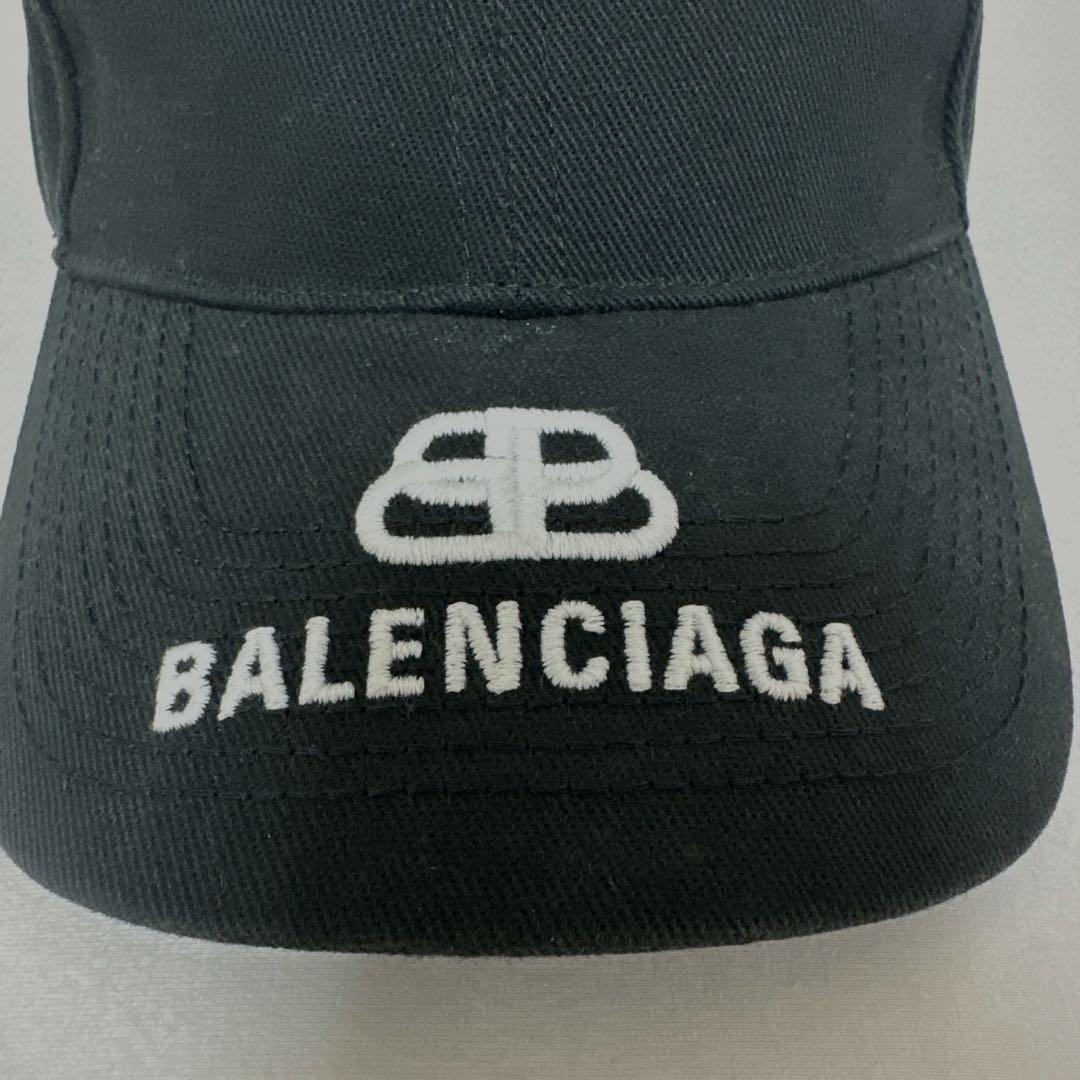 バレンシアガ　キャップ　ロゴ　ブラック　Lサイズ　59センチ