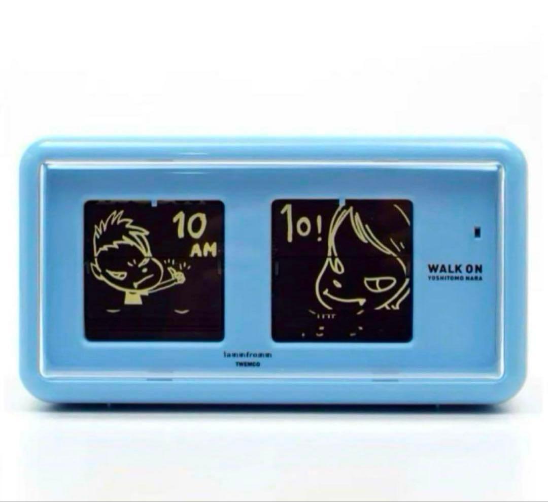 新品国内正規品 奈良美智 パタパタクロック WALK ON ブルー