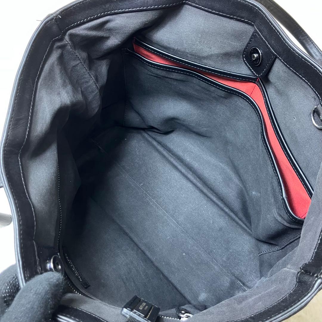 美品✨ブラックレーベルクレストブリッジ イントレチャート 本革 A4 トート 黒