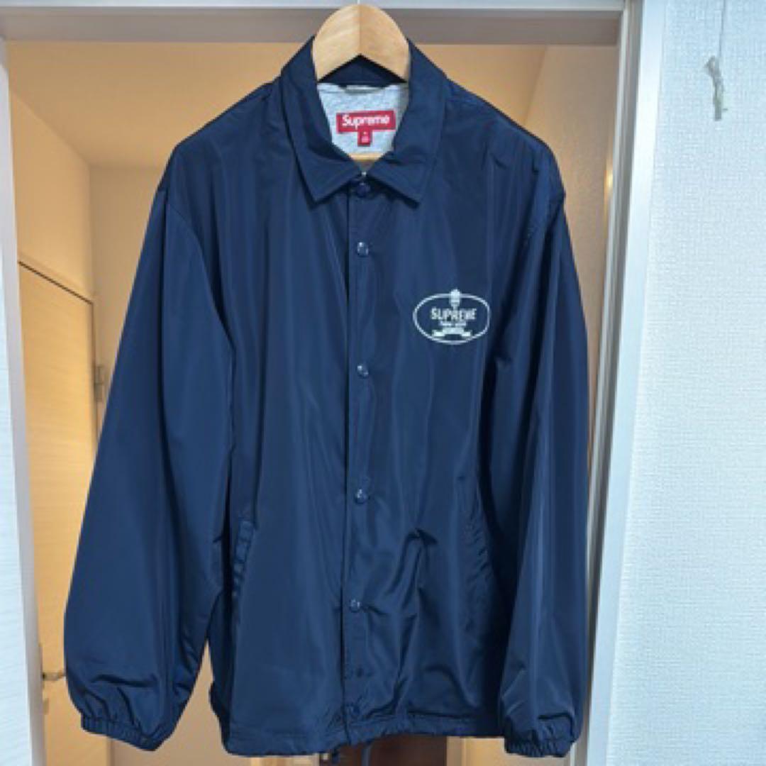 美品　Supreme Crest Coaches Jacket navy M
