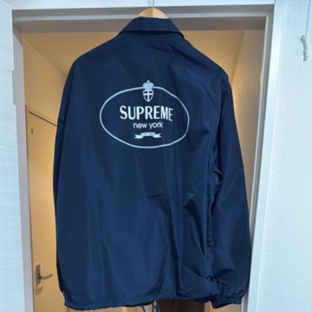 美品　Supreme Crest Coaches Jacket navy M