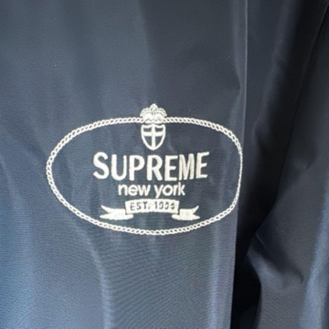美品　Supreme Crest Coaches Jacket navy M