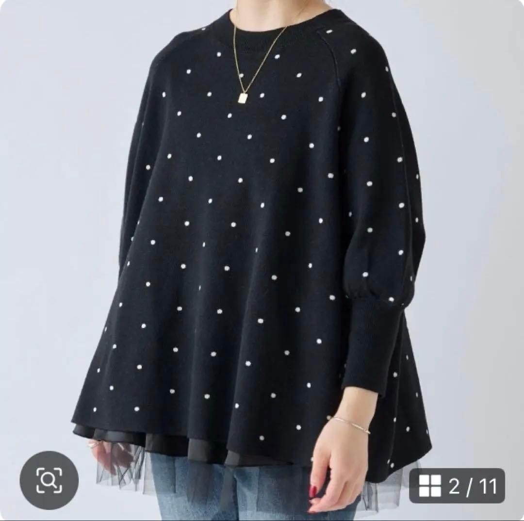 BEARDSLEY チュチュキャミ ドット ニット