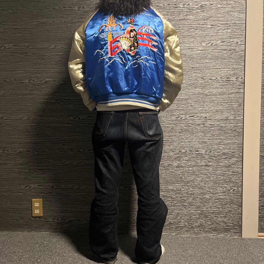 着画あり　黒　別珍　リバーシブル　スカジャン　NEYRIES