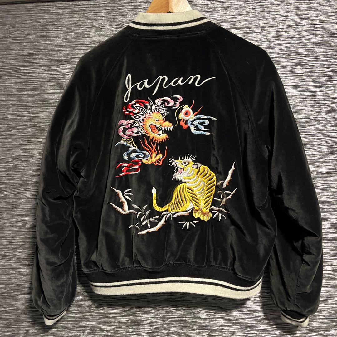 着画あり　黒　別珍　リバーシブル　スカジャン　NEYRIES