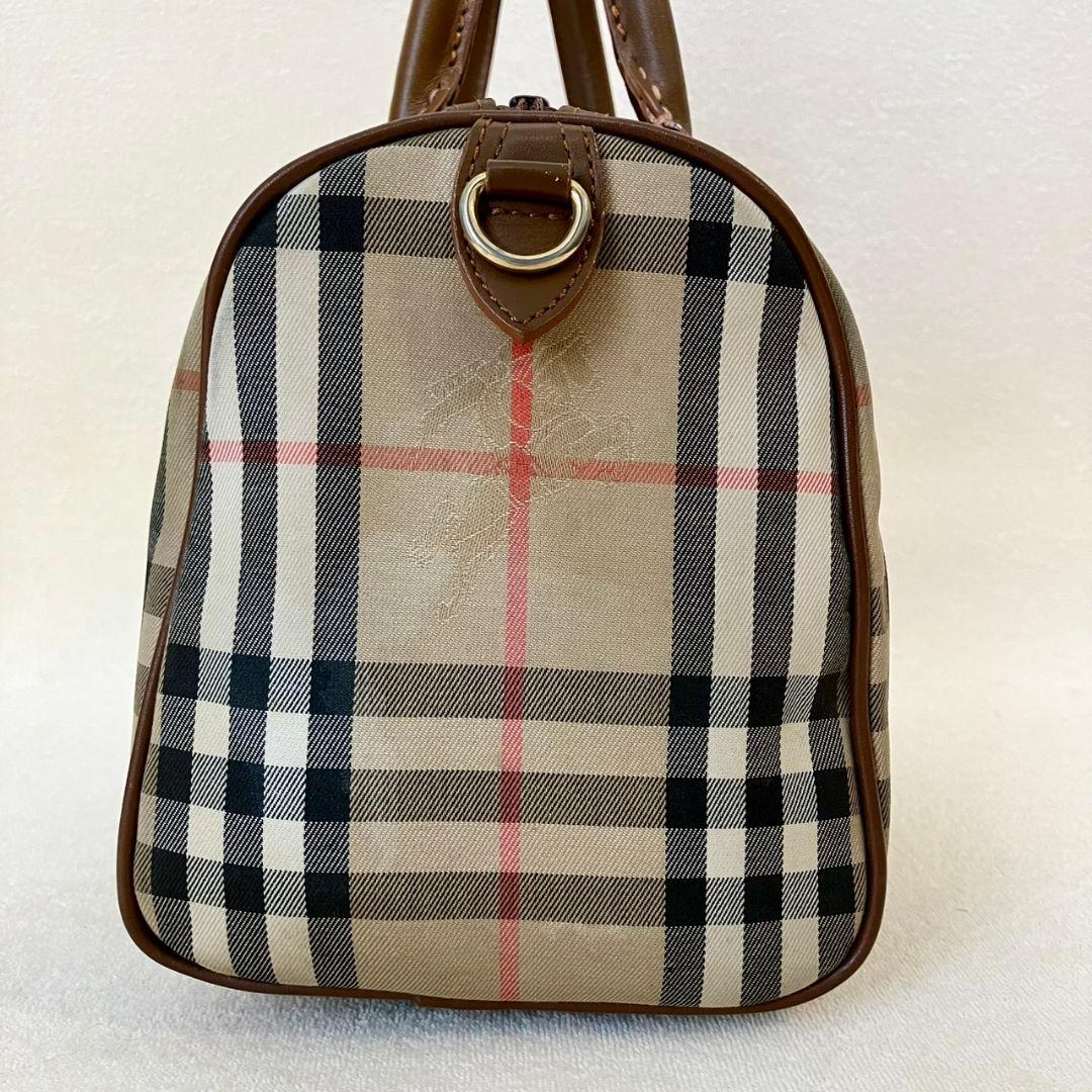 ヴィンテージ バーバリー ミニボストンバッグ ノバチェック シャドーホース