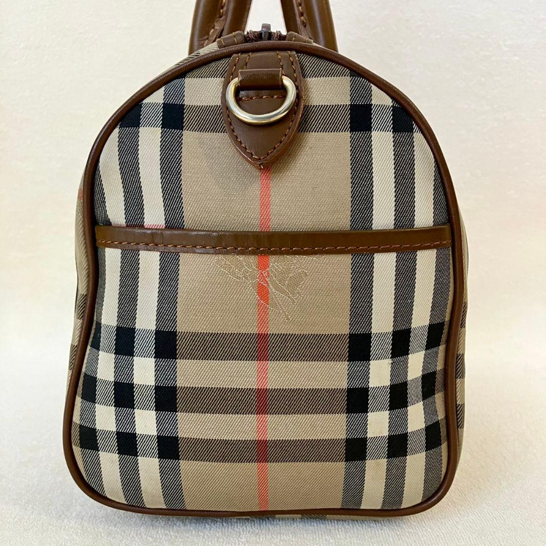 ヴィンテージ バーバリー ミニボストンバッグ ノバチェック シャドーホース