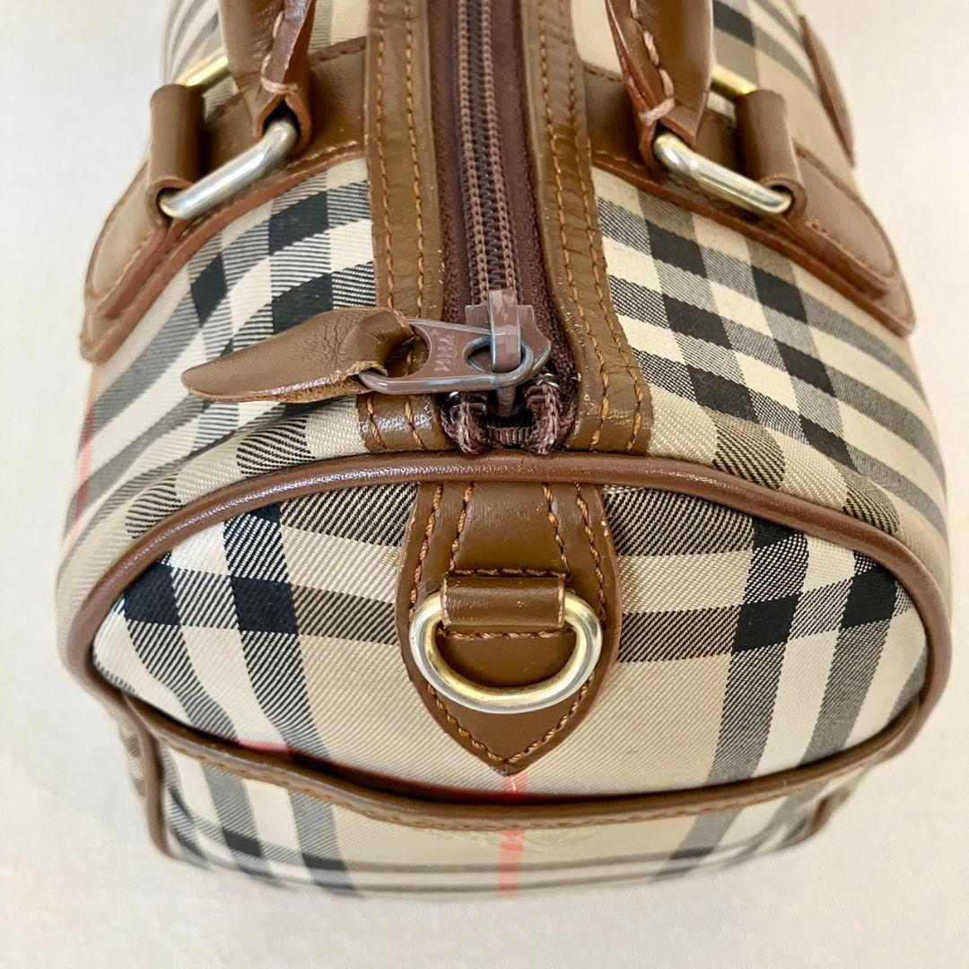 ヴィンテージ バーバリー ミニボストンバッグ ノバチェック シャドーホース