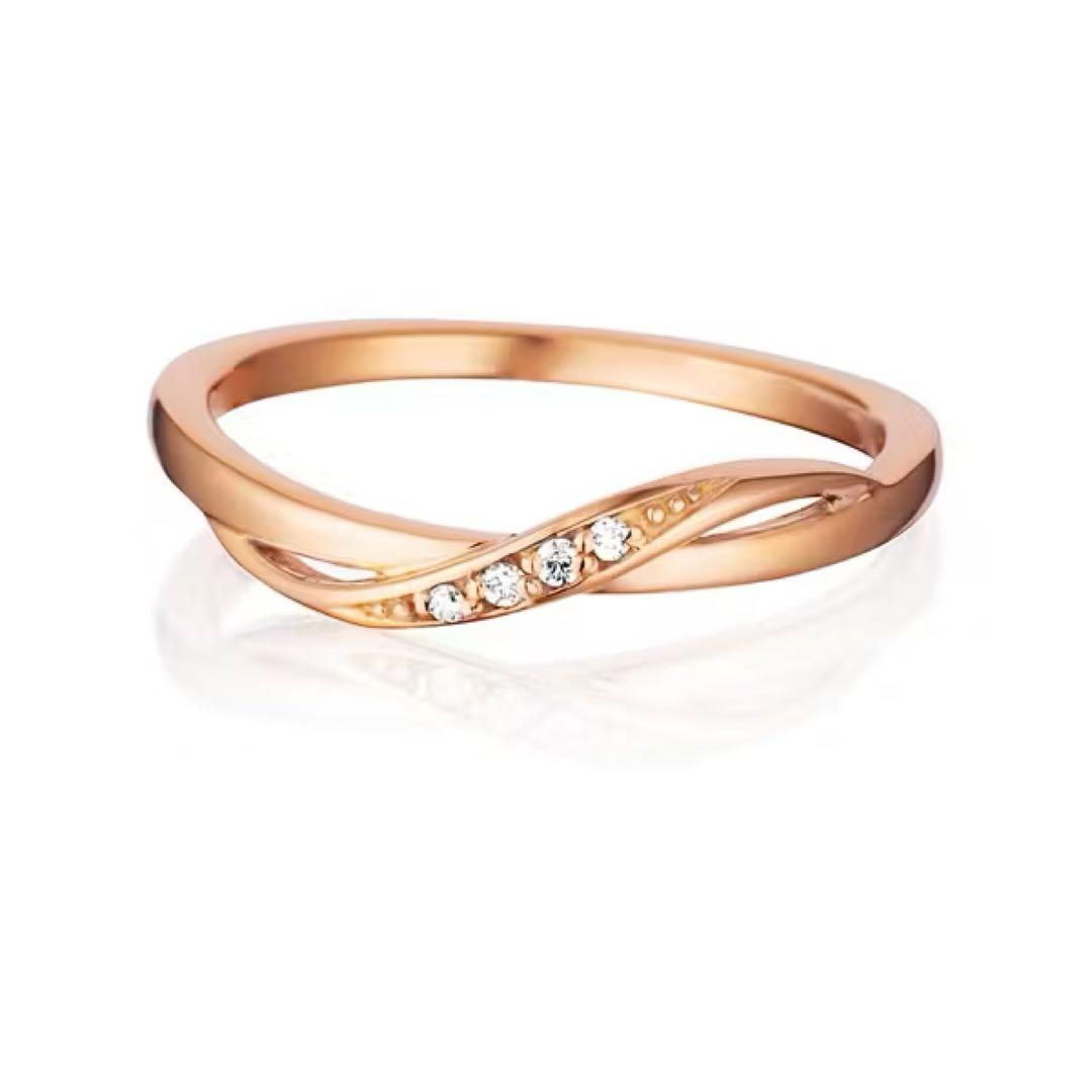 4℃ リング ダイヤモンド K10 6号