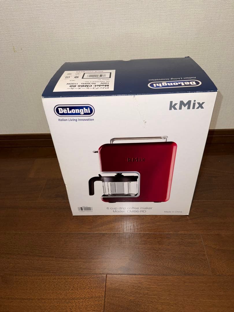 デロンギkMixドリップコーヒーメーカー CMB6-RDレッド新品未使用・箱あり