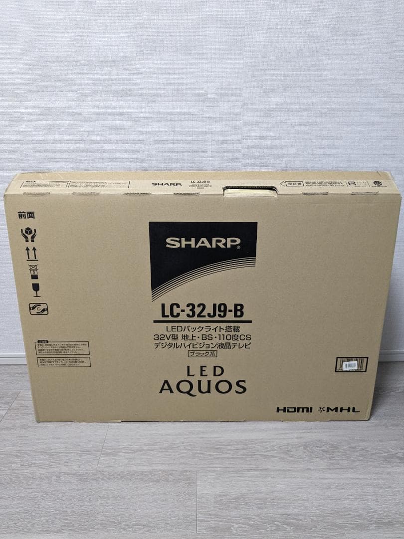 TV視聴確認済 SHARP 32V型 液晶テレビ AQUOS LC-32J9-B