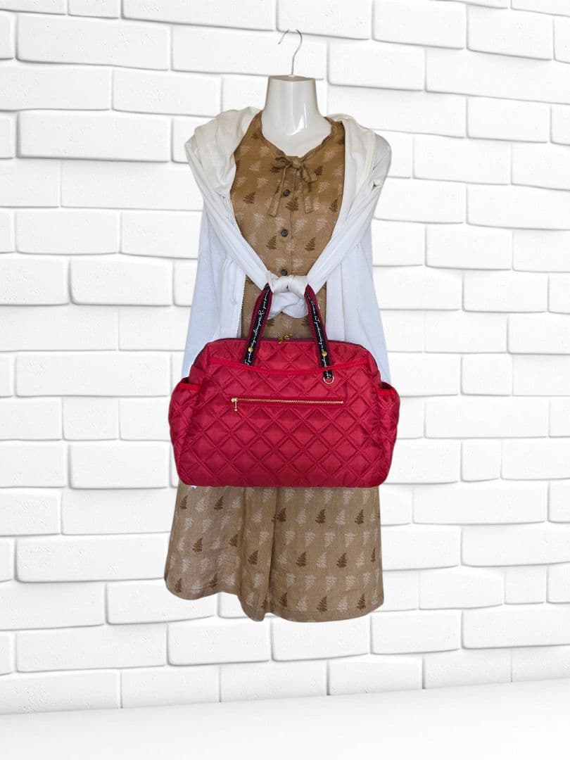 母ちゃん　ボストン型3way バッグ(L)　ナイロンオックスキルト