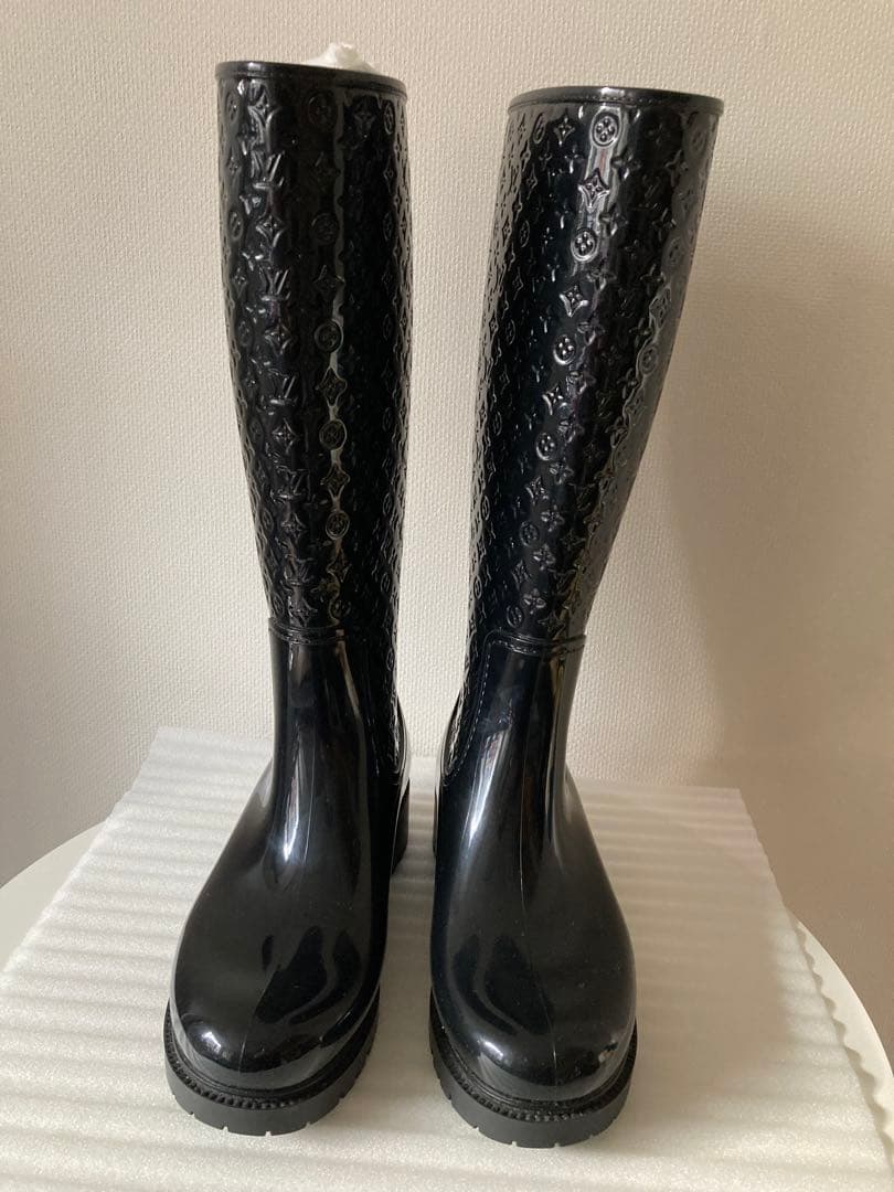 美品　ルイヴィトン　レインブーツ　ブラック　37