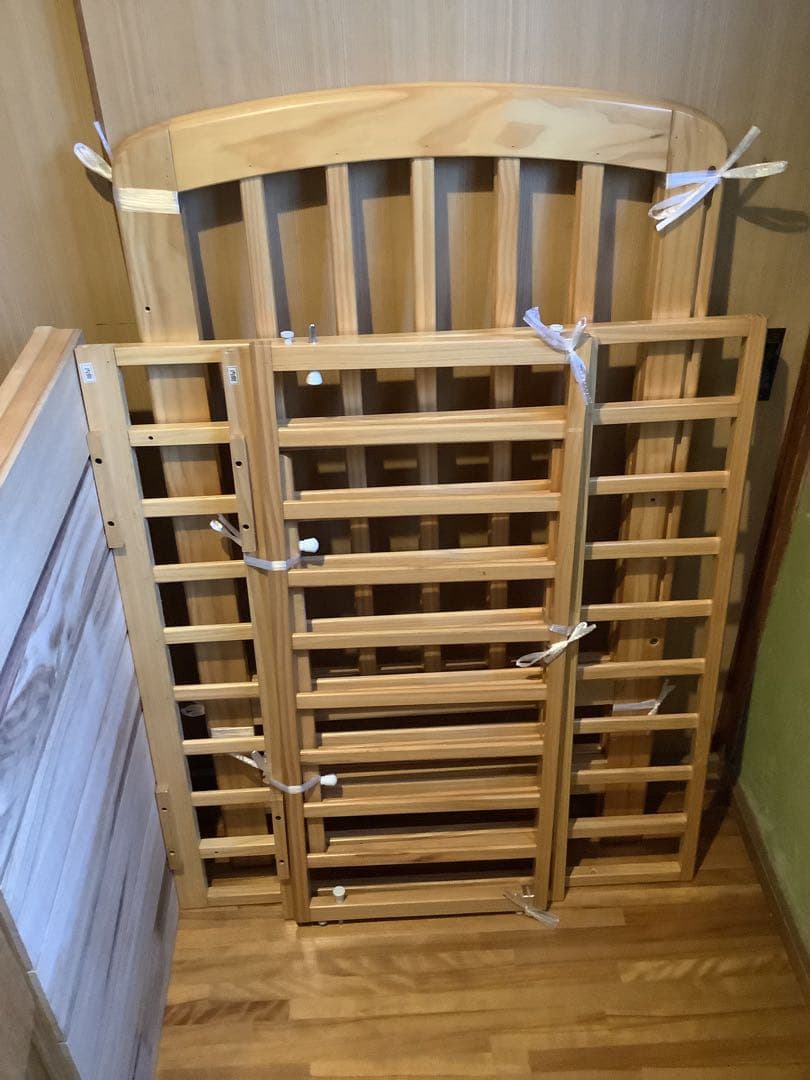 ⭐︎カトージ　ミニベビーベッド　ハイポジション　ナチュラルカラー　配送