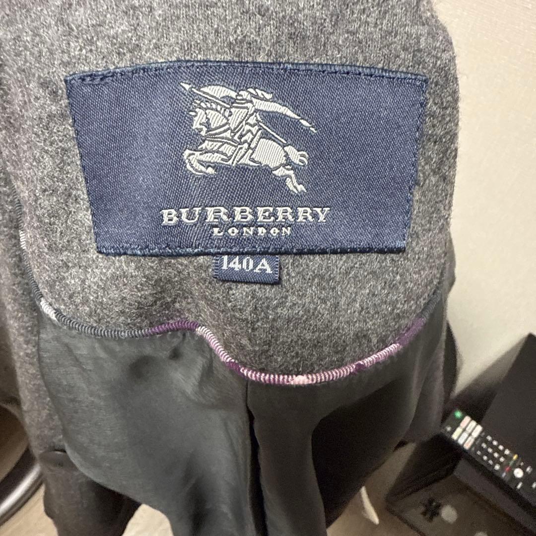 BURBERRY グレー ピーコート ウール　140