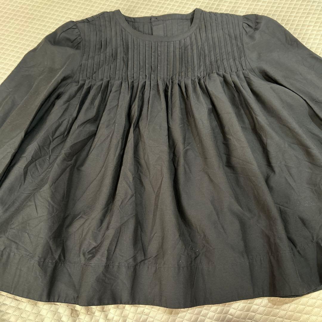 美品 LOHEN ローヘン プリーツブラウス 黒 38