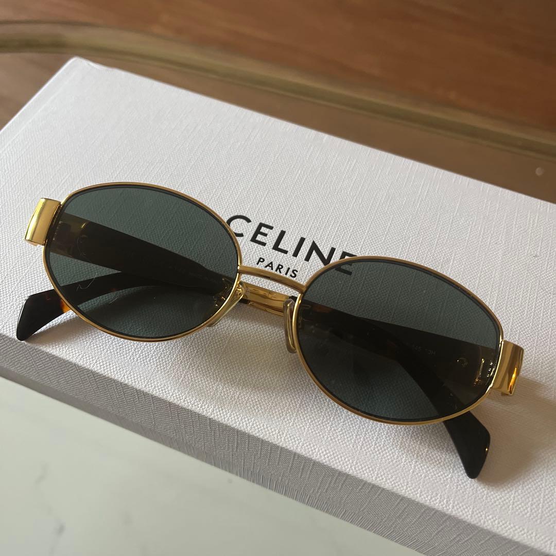 CELINE ゴールド ブラック サングラス