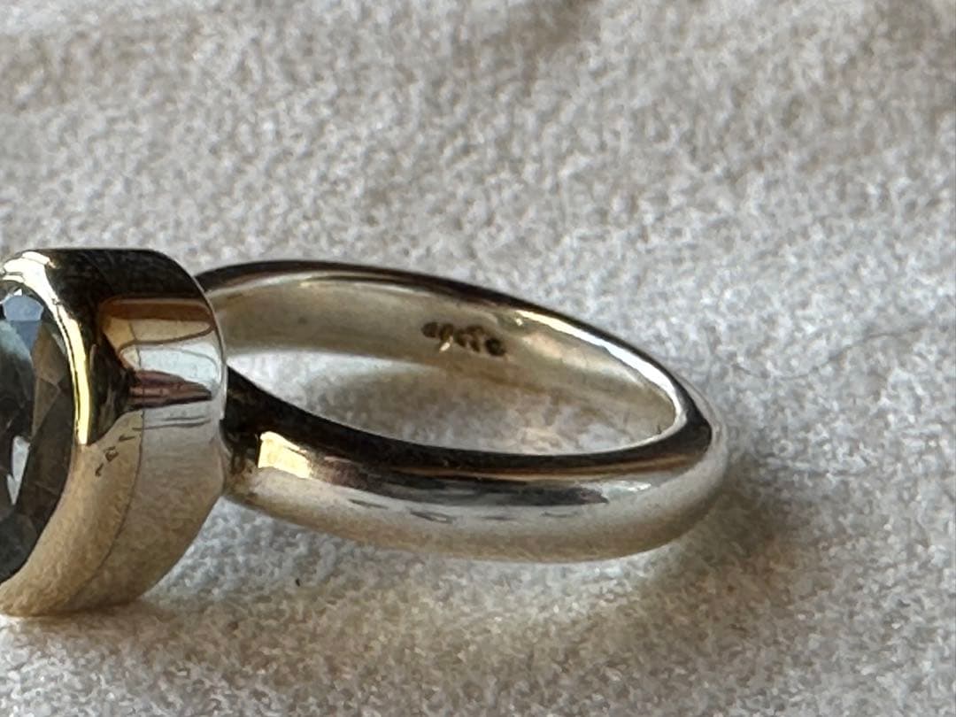 agete silver × K10 リング ブルートパーズ