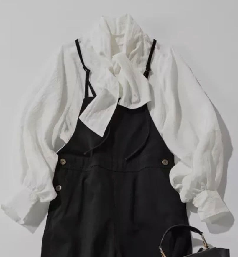 イエナ　IENA【洗える】＆NAVY　2wayボウタイブラウス