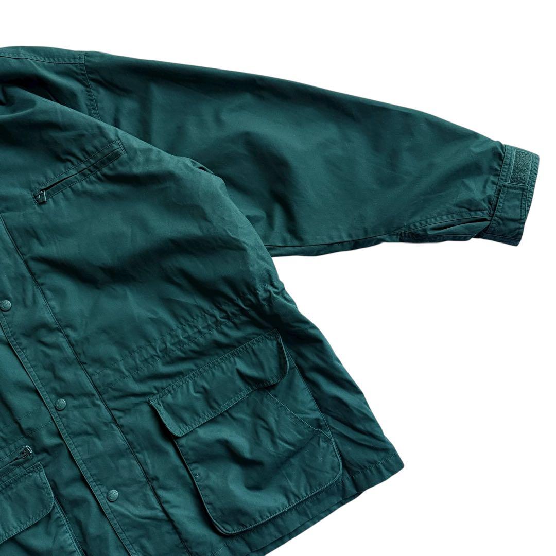 エディバウアー ビンテージ マウンテンパーカ グリーン アウトドア 裏地ネル