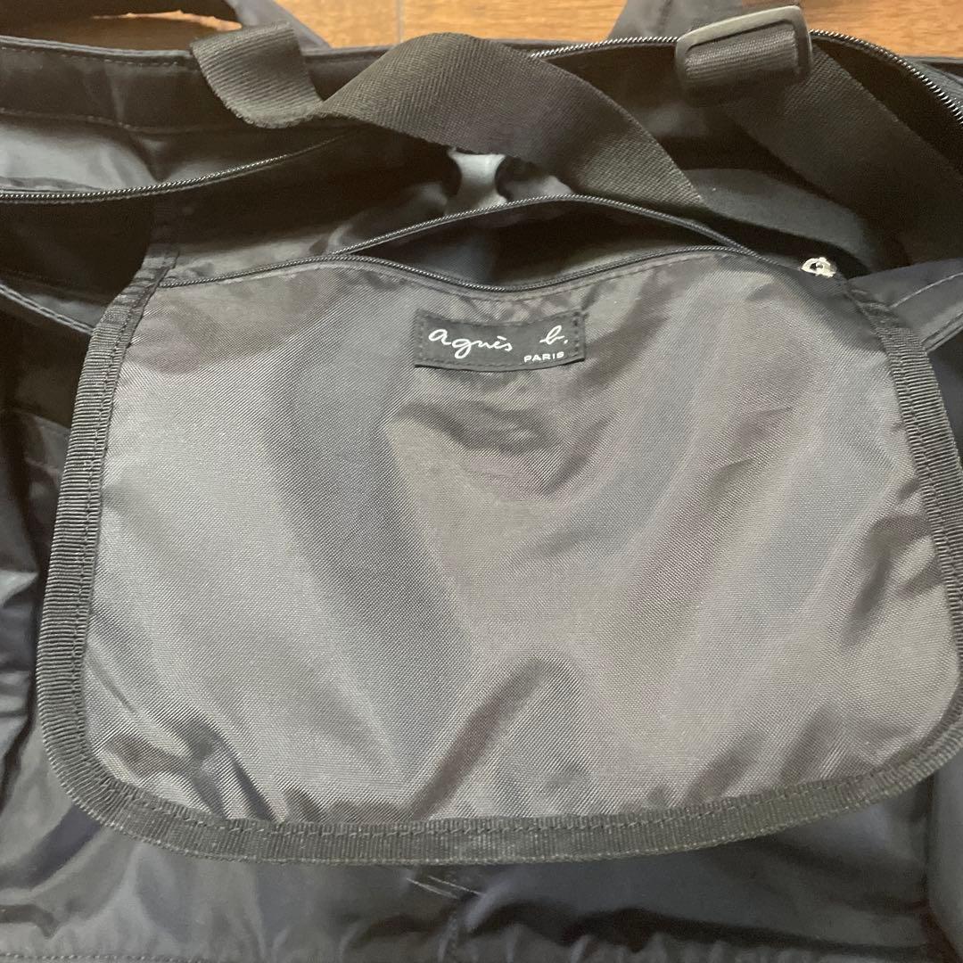 agnès b. ブラック マザーズバッグ難あり