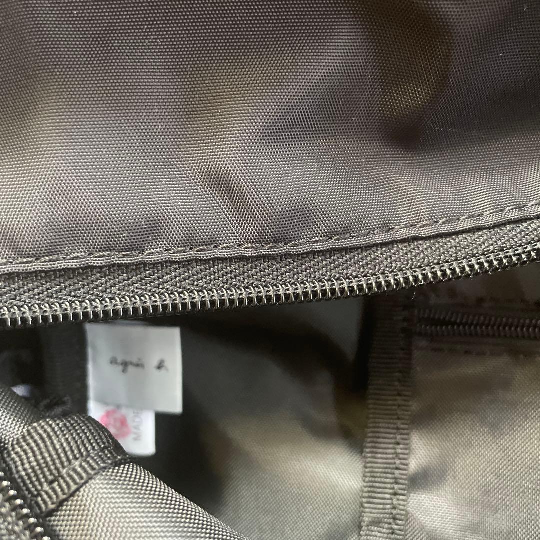 agnès b. ブラック マザーズバッグ難あり