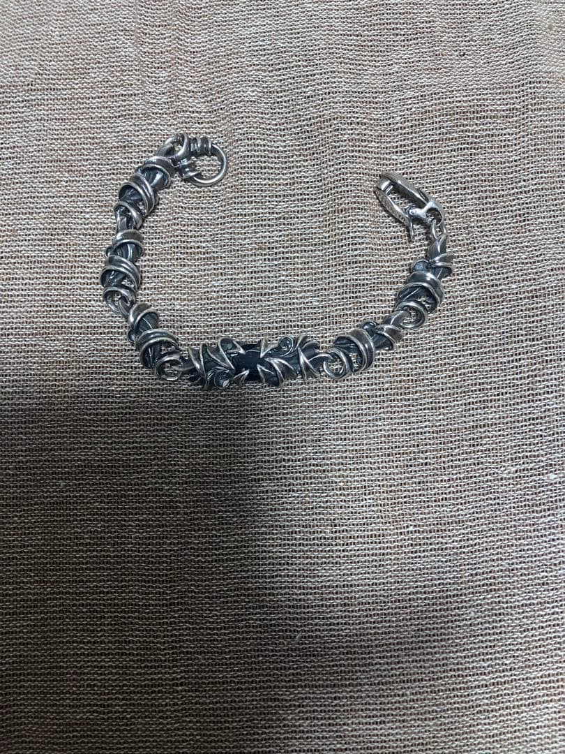 シルバー925 ブレスレットオニキス フローラル アラベスクブレス　＊おまけ付き