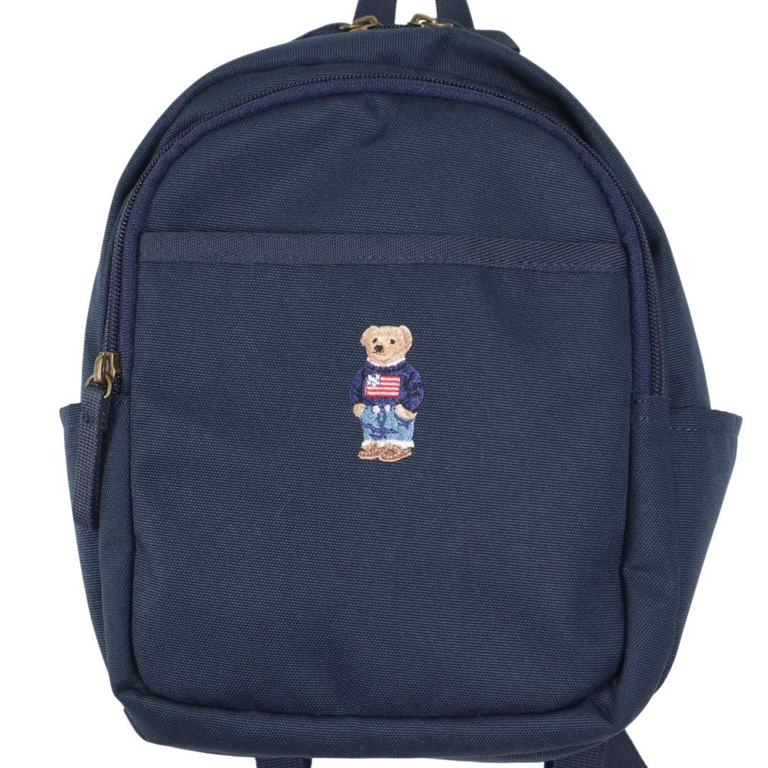 【極美品✨】ポロラルフローレン　ポロベア刺繍　リュック　キッズ　ネイビー　現行◎
