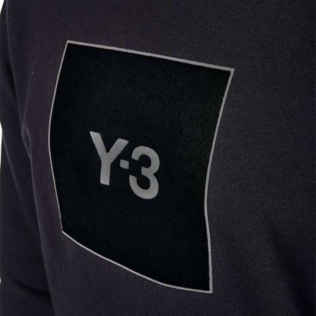 Y-3 スクエアラベルロゴ プルオーバー スウェットパーカー HB3322