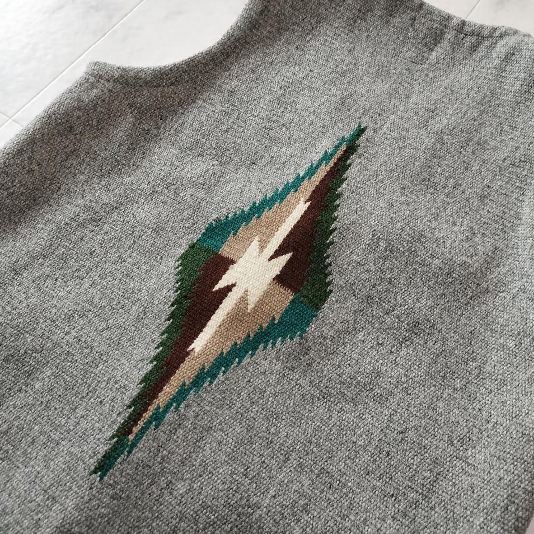 美品 オルテガ 人気カラーグレー 38 スクエアフロントチマヨベスト ポケット